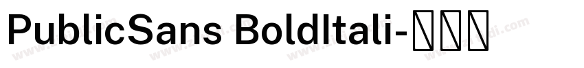 PublicSans BoldItali字体转换